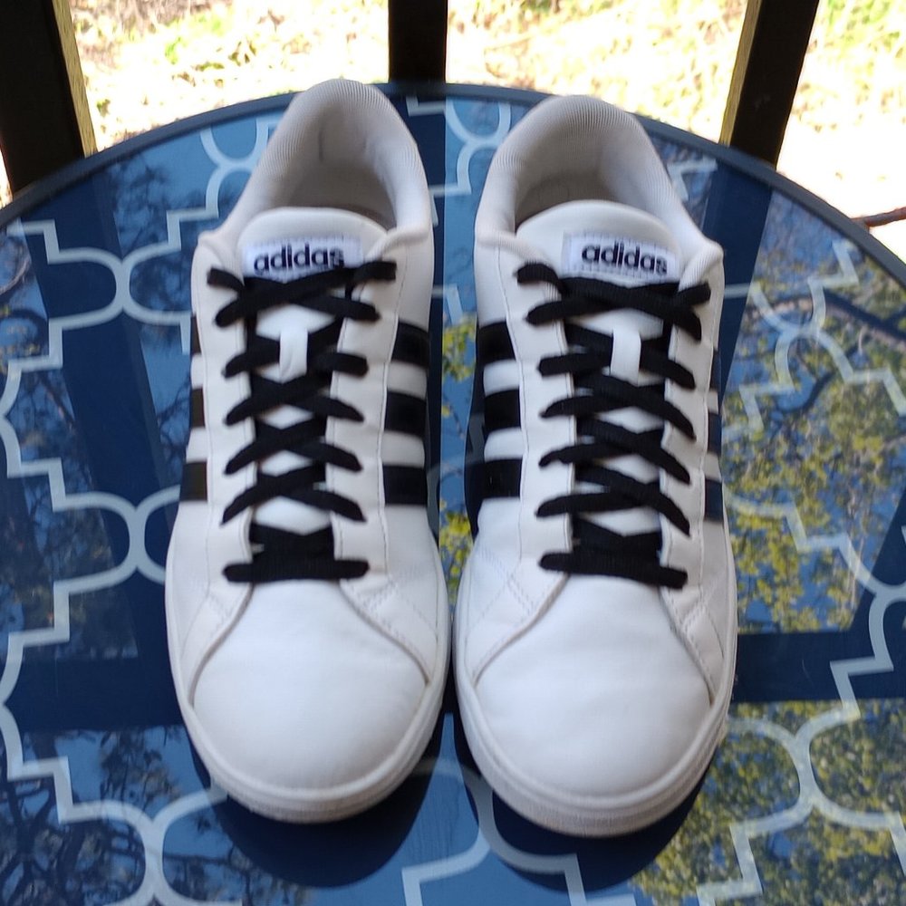 black and white adidas